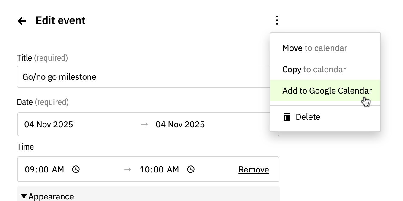 Add to Google Calendar